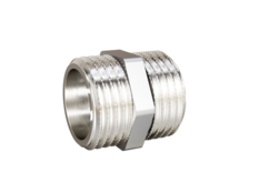 Ниппель прямой LD Pride DN15 (1/2") НР/НР латунь никель с биркой
