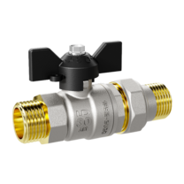 Кран шаровой латунный LD Pride 47.15.Н-ГШ.Б Ду 15 Ру 40 бабочка с биркой