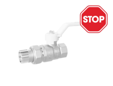 (СНЯТО С ПРОИЗВОДСТВА) Кран шаровой латунный LD Pride 47.32.В-ГШ.Р Ду 32 Ру 40 рычаг (white)