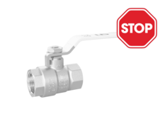 Кран шаровой латунный LD Pride 47.50.В-В.Р GAS Ду 50 Ру 25 рычаг стальной