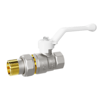 Кран шаровой латунный LD Pride 47.25.В-ГШ.Р Ду 25 Ру 40 рычаг (white) с биркой