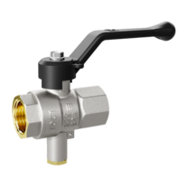 Кран шаровой латунный для датчика температуры LD Pride 45.15.В-В.Т.Р Ду 15 Ру 40 рычаг с биркой