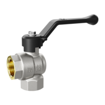 Кран шаровой латунный угловой LD Pride 47.15.В-В.У.Р Ду 15 Ру 40 рычаг с биркой