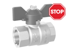 (СНЯТО С ПРОИЗВОДСТВА) Кран шаровой латунный LD Pride 47.32.В-В.Б Ду 32 Ру 25 бабочка