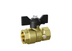 Кран шаровой латунный для манометра LD Pride 44.15.В-В.2М.Б Ду 15 М20 Ру 40 бабочка с биркой