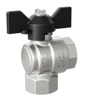 Кран шаровой латунный угловой LD Pride 47.15.В-В.У.Б Ду 15 Ру 40 бабочка с биркой