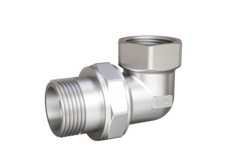 Сгон разъемный угловой (американка) LD Pride DN15 (1/2") ВР/НР латунь никель