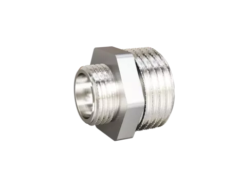 Ниппель переходной LD Pride DN25х20 (1"НР х 3/4"НР) латунь никель