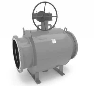 Кран шаровый LD КШЦФР из стали 20 Ду800/700 Ру1,6МПа с редуктором