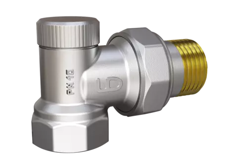 Клапан радиаторный настроечный угловой LD Pride 59.20.В-ГШ.Н.У Ду20 Ру10 в упаковке