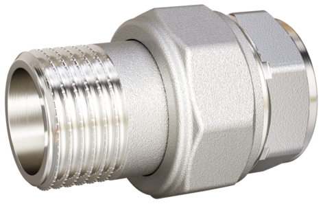 Сгон разъемный (американка) LD Pride DN20 (3/4") ВР/НР латунь никель