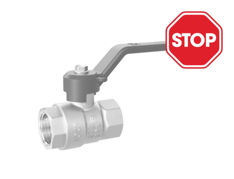 Кран шаровой латунный LD Pride 47.40.В-В.Р Ду 40 Ру 25 рычаг (red)