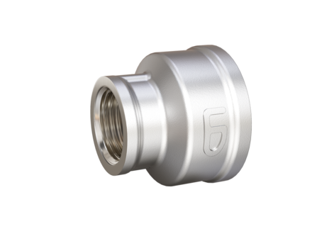 Муфта переходная LD Pride DN40х32 (1 1/2"ВР х 1 1/4"ВР) латунь никель в упаковке