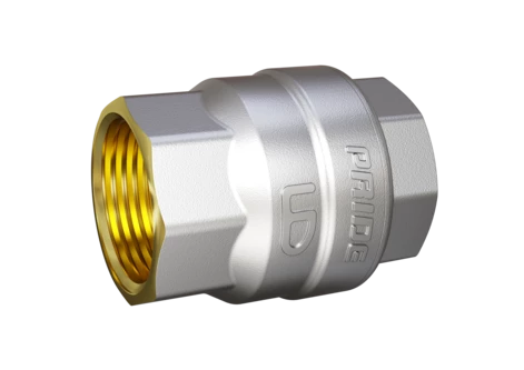 Клапан обратный пружинный латунный шток LD Pride 58.15.В-В в упаковке