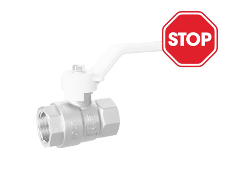 Кран шаровой латунный LD Pride 47.50.В-В.Р Ду 50 Ру 25 рычаг (white)