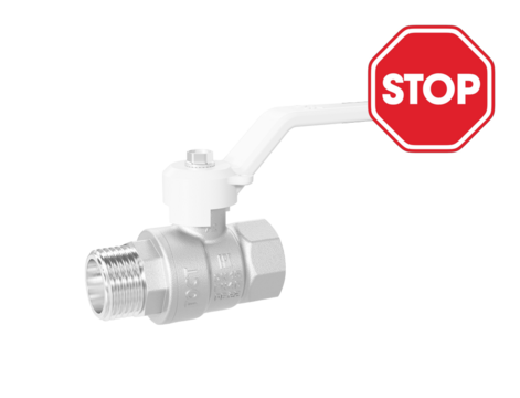 Кран шаровой латунный LD Pride 47.40.В-Н.Р Ду 40 Ру 25 рычаг (white) с биркой