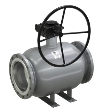 Кран шаровый LD КШЦФР из стали 20 Ду500/400 Ру2,5МПа с редуктором