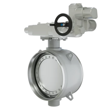 Поворотно-дисковый затвор 3-х эксцентриковый LD под электропривод из стали 20, ПДЗ.П.Э.500.025.02