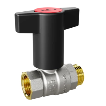 Кран шаровой латунный LD Pride 47.15.В-Н.ТР Ду 15 Ру 40 Т-рукоятка