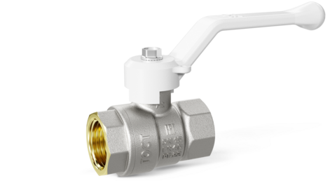 Кран шаровой латунный LD Pride 47.40.В-В.Р Ду 40 Ру 25 рычаг (white)