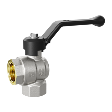 Кран шаровой латунный угловой LD Pride 47.15.В-В.У.Р Ду 15 Ру 40 рычаг с биркой