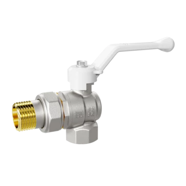 Кран шаровой латунный угловой LD Pride 47.15.В-ГШ.У.Р Ду 15 Ру 40 рычаг (white)