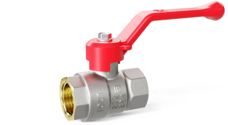 Кран шаровой латунный LD Pride 47.15.В-В.Р Ду 15 Ру 40 рычаг (red)
