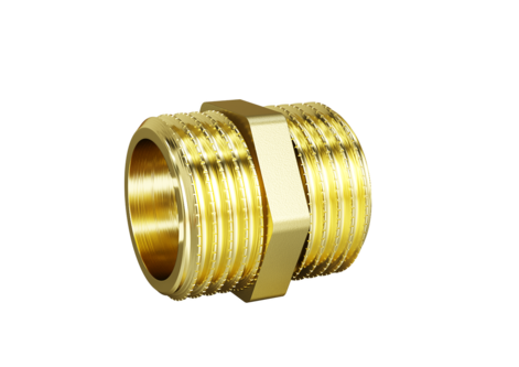 Ниппель прямой LD Pride DN15 (1/2") НР/НР латунь с биркой