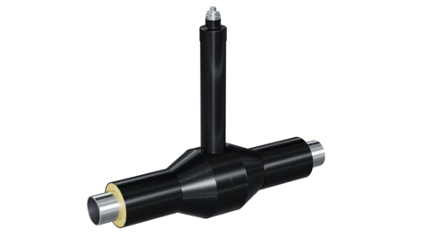 Кран шаровый LD для подземной установки КШЦП из стали 09Г2С Ду80 Ру2,5МПа полнопроходной Н=500мм L=1500 с ППУ.ПЭ.1