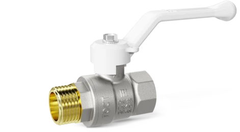 Кран шаровой латунный LD Pride 47.20.В-Н.Р Ду 20 Ру 40 рычаг (white)