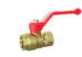 Кран шаровой латунный для манометра LD Pride 44.15.В-В.2М.Р Ду 15 М20 Ру 40 рычаг (red) с биркой - под заказ