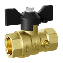 Кран шаровой латунный для манометра LD Pride 44.15.В-В.2М.Б Ду 15 М20 Ру 16 бабочка