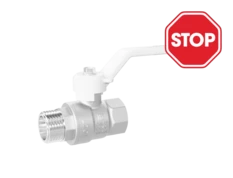 (СНЯТО С ПРОИЗВОДСТВА) Кран шаровой латунный LD Pride 47.40.В-Н.Р Ду 40 Ру 25 рычаг (white)