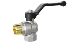 Кран шаровой латунный угловой LD Pride 47.15.В-Н.У.Р Ду 15 Ру 40 рычаг