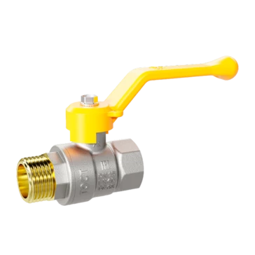 Кран шаровой латунный LD Pride 47.15.В-Н.Р GAS Ду 15 Ру 40 рычаг с биркой и хомутом