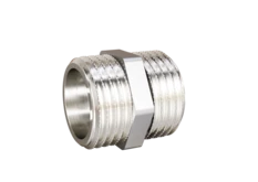 Ниппель прямой LD Pride DN32 (1 1/4") НР/НР латунь никель с биркой