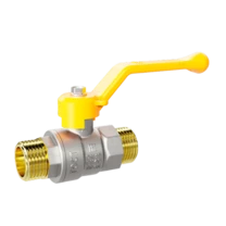 Кран шаровой латунный LD Pride 47.20.Н-Н.Р GAS Ду 20 Ру 40 рычаг с биркой