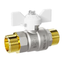 Кран шаровой латунный LD Pride 47.20.Н-Н.Б Ду 20 Ру 40 бабочка (white) с биркой