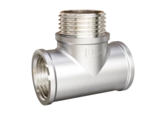 Тройник LD Pride DN15 (1/2") ВР/НР/ВР латунь никель с биркой