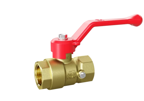 Кран шаровой латунный для манометра LD Pride 44.15.В-В.2М.Р Ду 15 М20 Ру 40 рычаг (red) с биркой