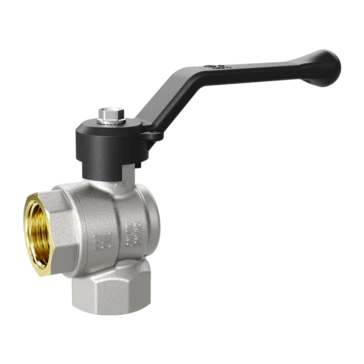 Кран шаровой латунный угловой LD Pride 47.15.В-В.У.Р Ду 15 Ру 40 рычаг с биркой