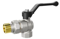 Кран шаровой латунный угловой LD Pride 47.15.В-ГШ.У.Р Ду 15 Ру 40 рычаг