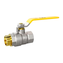 Кран шаровой латунный LD Pride 47.15.В-Н.Р GAS Ду 15 Ру 40 рычаг стальной