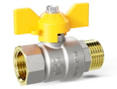 Кран шаровой латунный LD Pride 47.15.В-Н.Б GAS Ду 15 Ру 40 бабочка