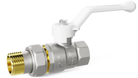 Кран шаровой латунный LD Pride 47.25.В-ГШ.Р Ду 25 Ру 40 рычаг (white)