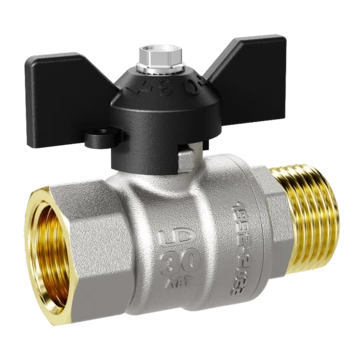 Кран шаровой латунный LD Pride 47.15.В-Н.Б Ду 15 Ру 40 бабочка с биркой