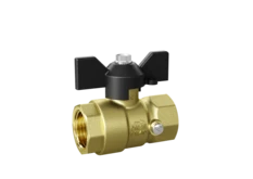 Кран шаровой латунный для манометра LD Pride 44.15.В-В.2М.Б Ду 15 М20 Ру 40 бабочка с биркой