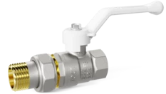 Кран шаровой латунный LD Pride 47.25.В-ГШ.Р Ду 25 Ру 40 рычаг (white)