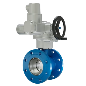 Поворотно-дисковый затвор 3-х эксцентриковый LD Energy под электропривод из стали 09Г2С, ПДЗ.Ф.Э.250.016.03