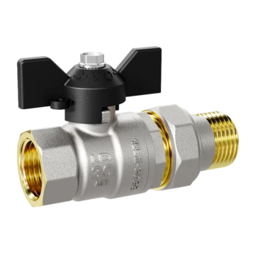 Кран шаровой латунный LD Pride 47.15.ГШ-В.Б исп 2 Ду 15 Ру 40 бабочка с биркой